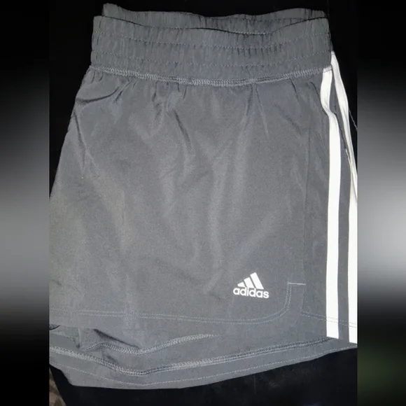 Adidas Grey Athletic Shorts Lightweight Performance - Picture 2 of 5